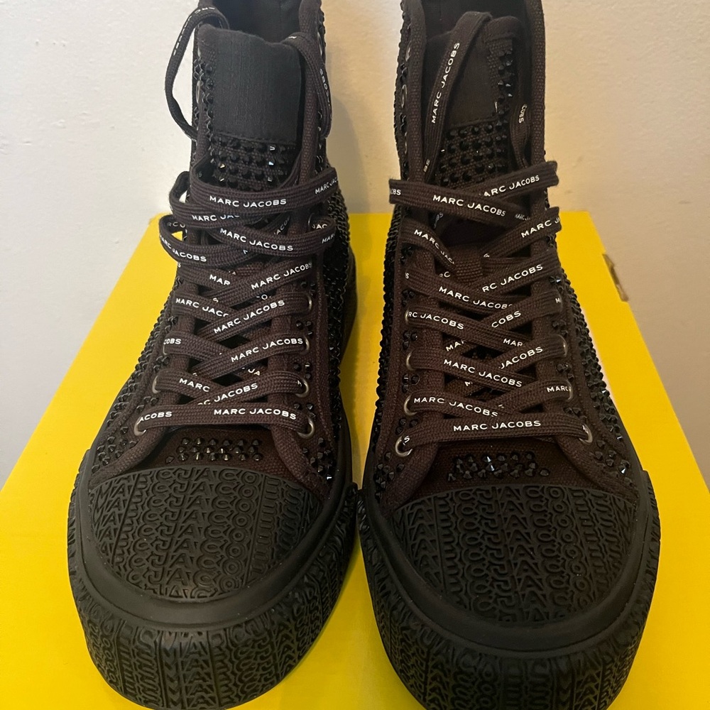 Marc Jacobs Black Studded High-Tops/ Purse included in price